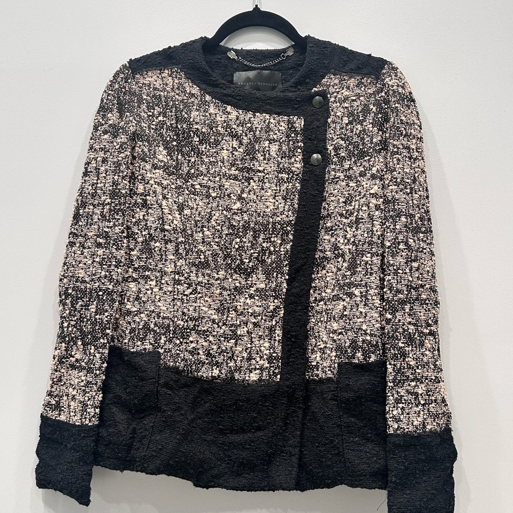Proenza Schouler Black and White Tweed Blazer